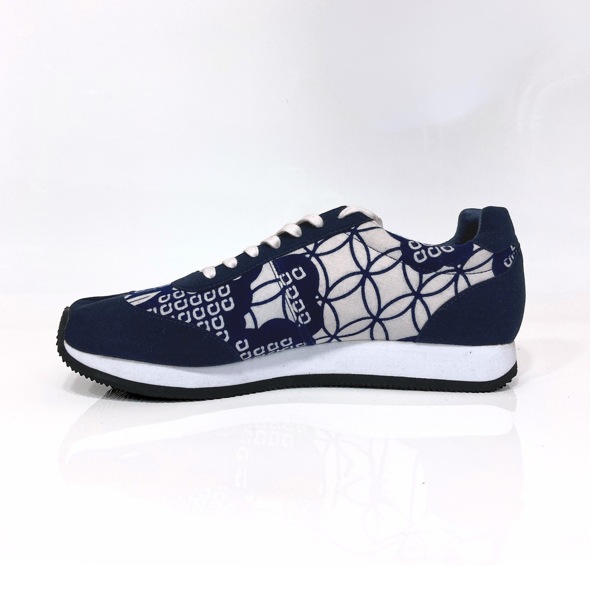 Ninja Tabi Shoes / low-top  — Geometric flower(No.1 / 25cm)